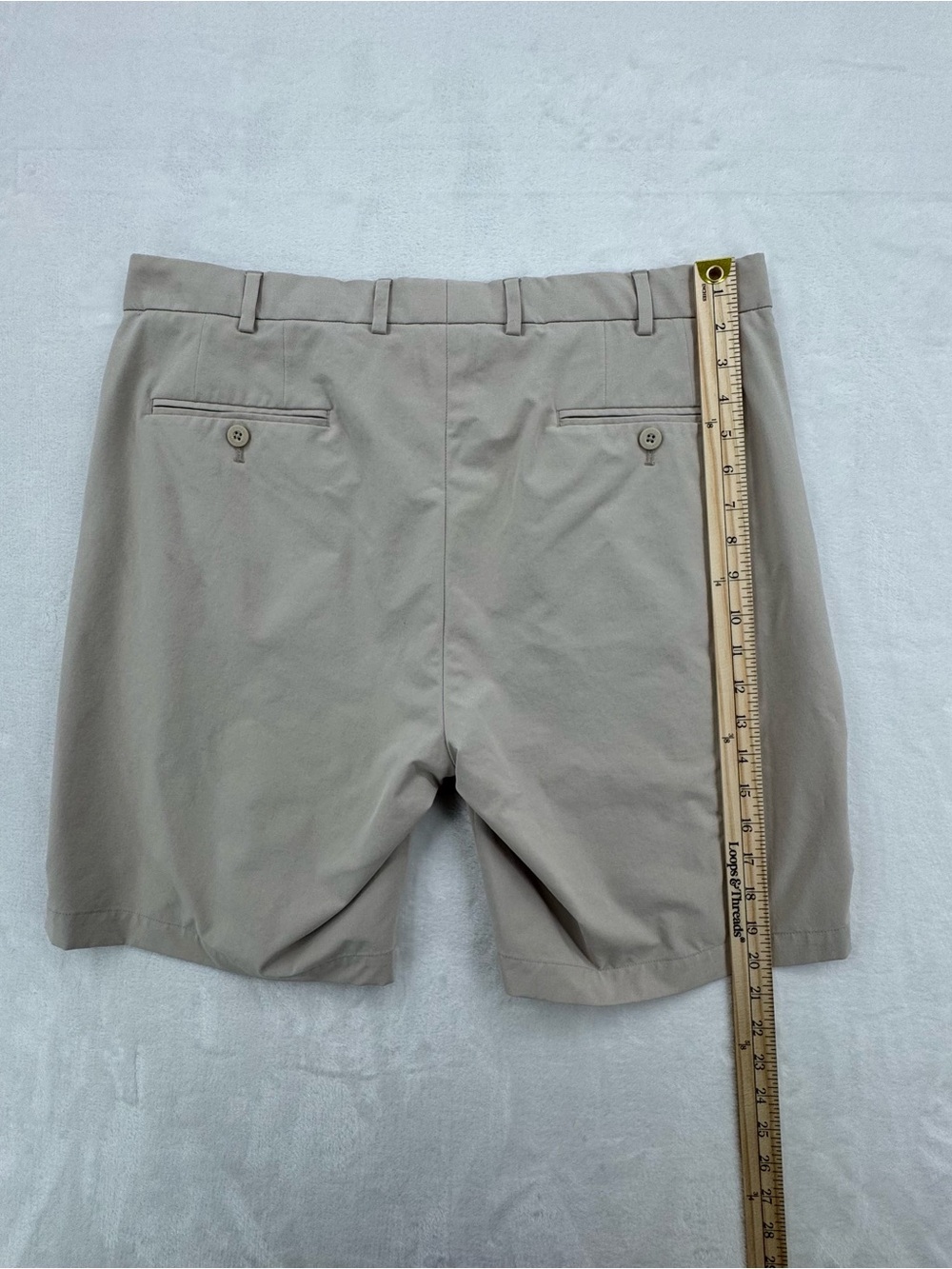 Men’s Peter Miller Crown Crafted Surge Performance Shorts Taupe Size 36 - Picture 6 of 7